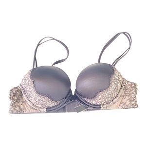 Victoria's Secret very sexy multiway black & tan lace bra sz 34B
